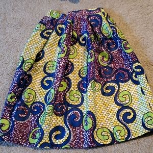 African print skirt